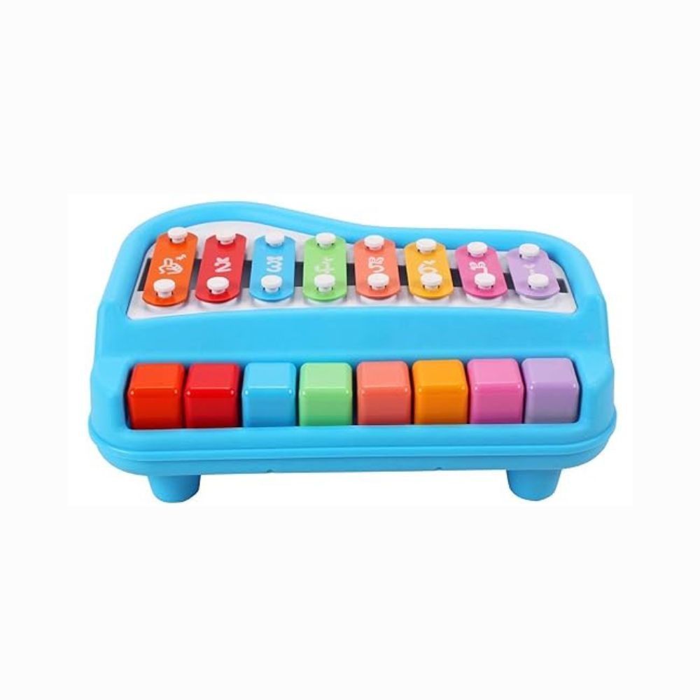 Shipra Play House blue colour 2 in 1 mini piano & xylophone